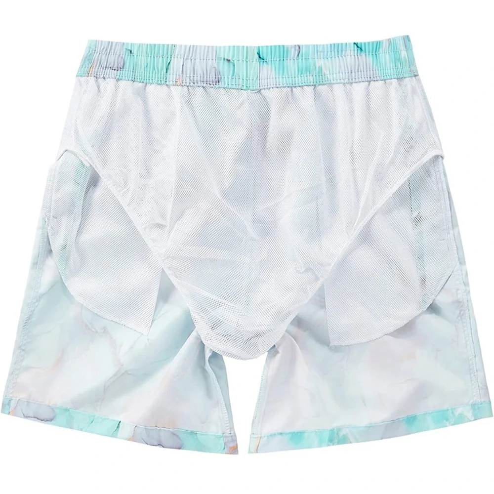 Shein Men's Swim Trunks Quick Dry Beach Shorts with Mesh‎ Lining Swimwear Medium